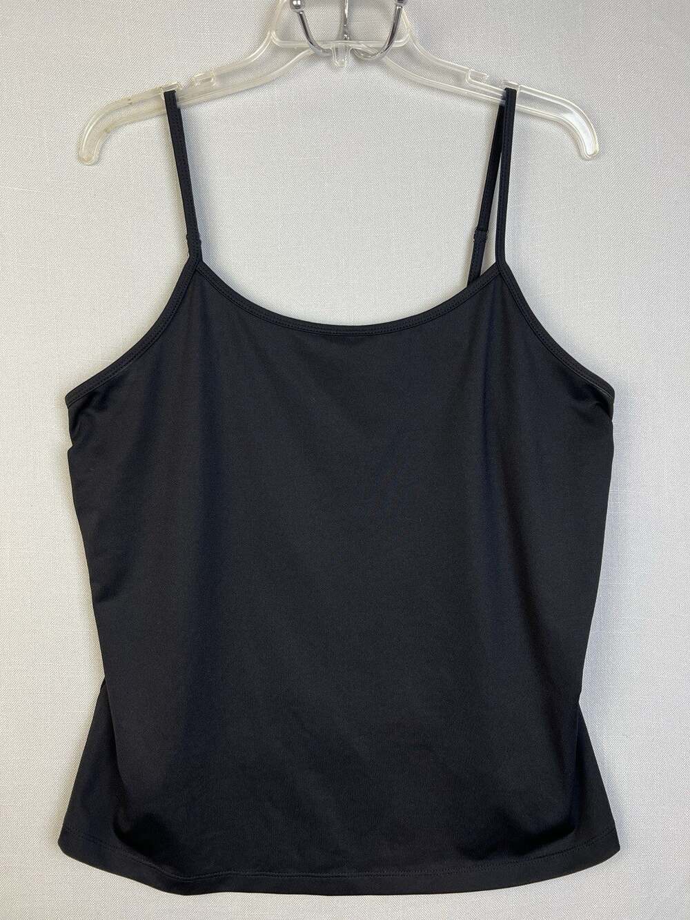 Lane Bryant Camisole Women 14/16 W Black Stretch Basic Layering Tank Minimalist